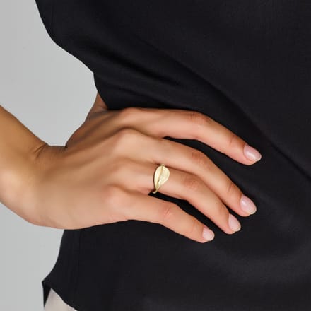 Ring Blad Gescratcht Diamant 0.025ct H Si