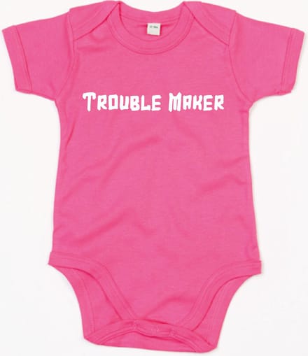 Rompertje Troublemaker-Fuchsia-6-12 Maanden