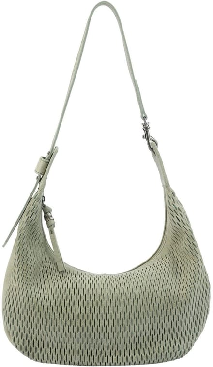 FREDsBRUDER Leren schoudertas Soft Cut Round Crossbag Leaf kaki
