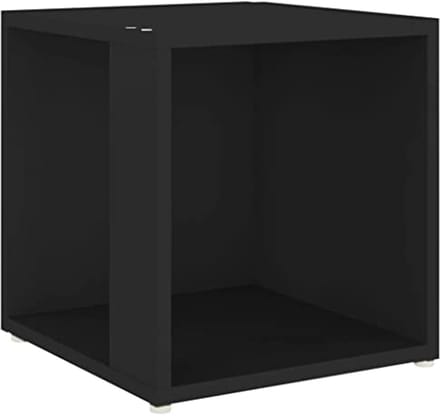 vidaXL Side table 33x33x34.5 cm chipboard black