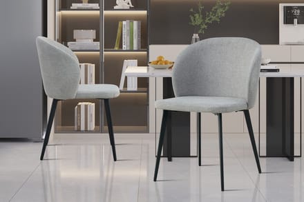 Eetkamerstoel Tilly - 51x55x80cm - Grijze Stof