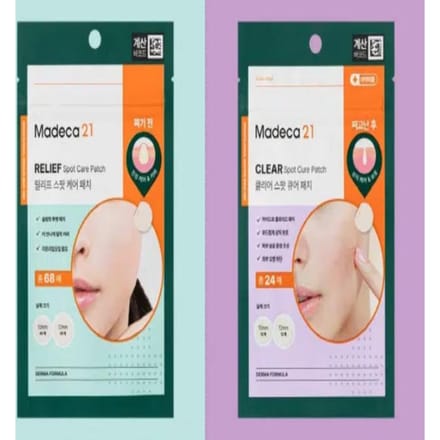 Madeca 21 Patchs Anti-Imperfections RELIEF/CLEAR 68 feuilles/24 feuilles (3 Options) 24EA