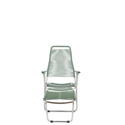 Fiam Spaghetti ligstoel - salie - aluminium