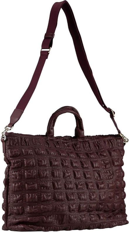 JOST schoudertas met laptopvak Senja Tote Bag Wine wijnrood