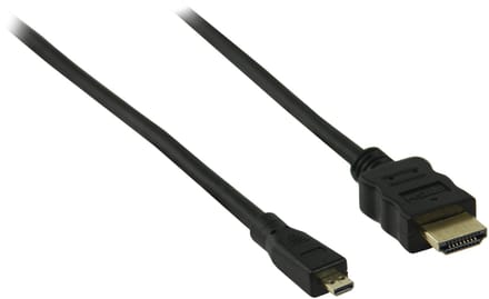 Micro HDMI - HDMI kabel - versie 1.4 (4K 30Hz) - verguld / zwart - 1,5 meter