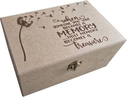 Memory box/ Herdenkingskistje Medium 15x10x7 cm. [herinneringskistje] - [bewaardoosje] - [rouwcadeau]