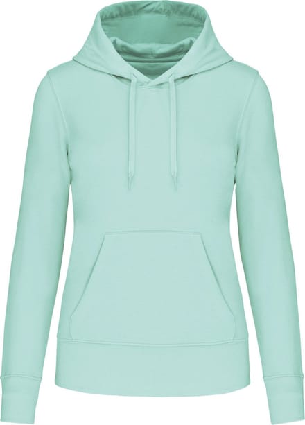 Kariban Ecologische damessweater met capuchon K4028 - Ice Mint - M