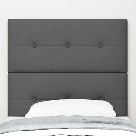 vidaXL - Hoogte - verstelbaar - hoofdbord - Donkergrijs - 100 - cm - Stof