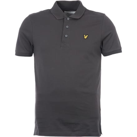 Lyle and Scott Polo Plain Antraciet - Maat M - Heren