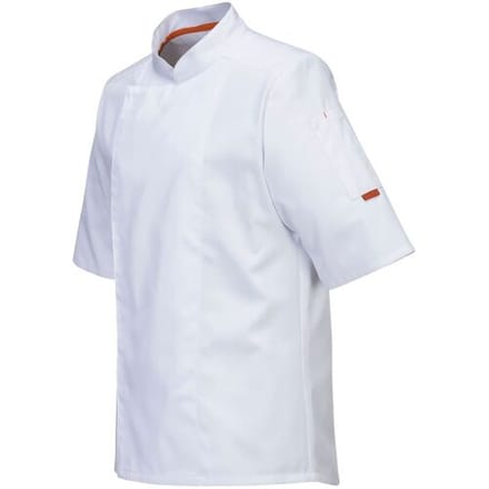 GGM Gastro (5 Stück) Kurzarm MeshAir Pro Kochjacke - Weiß - Größe: S Zilver