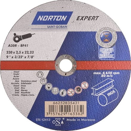 Symantec Norton Expert doorslijpschijf staal/inox 230x2,5x22,23mm
