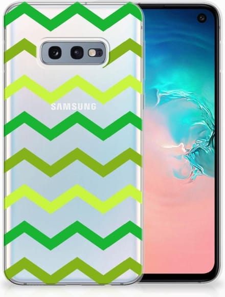 Samsung Galaxy S10e TPU bumper Zigzag Groen