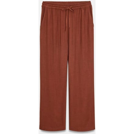 Dames Wijdbenige Geweven Broek met Touwtjes in de Taille
