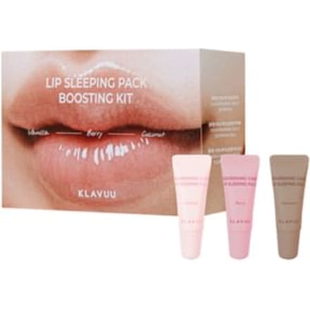 Kit Booster Masque de Nuit pour les Lèvres 3g x 3 pièces (Vanille, Baie, Coco) gray