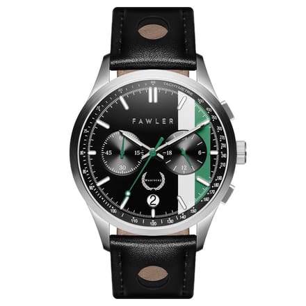Monterey | Wit en Groen Racehorloge