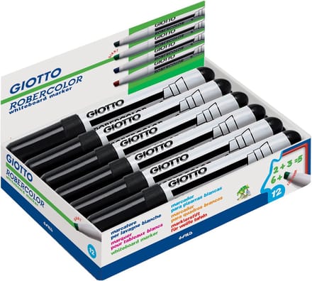 Giotto Robercolor whiteboardmarker maxi - Schuine punt - Zwart