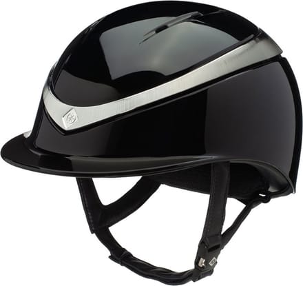 Charles Owen Halo Glossy Zwart/Platinum - 54