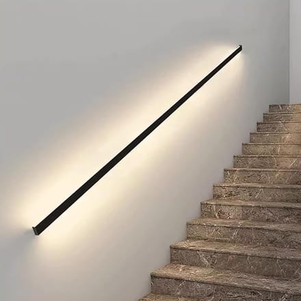 Verlichte trapleuning - Aluminium leuning - Veilige trappen - Met bewegingssensor - 1 meter - Zwart