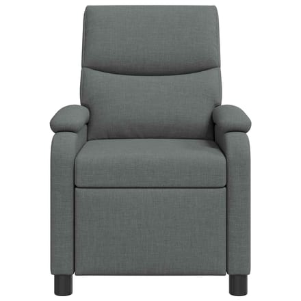 vidaXL - Recliner - Donkergrijs - Stof
