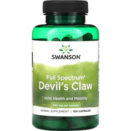 Volledig Spectrum Duivelsklauw, 500Mg, 100 Capsules