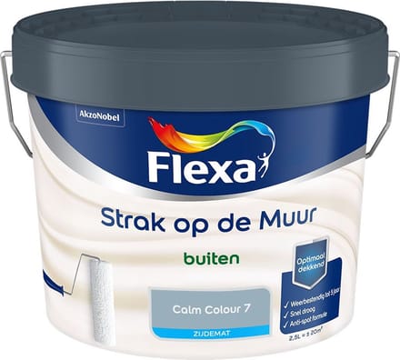 Flexa - Strak Op De Muur Buiten Zijdemat - Calm Colour 7 - Mengverf - 2,5 L