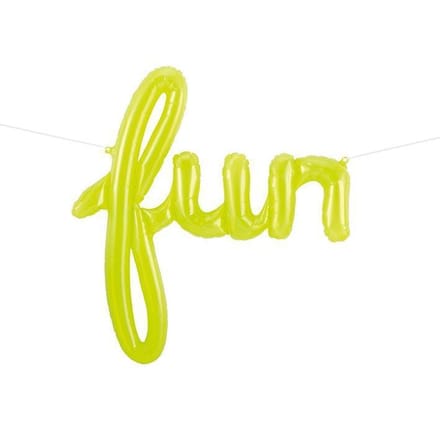 Folieballon ‘Fun’ - Limegroen