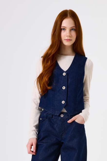 Garcia denim gilet rinsed