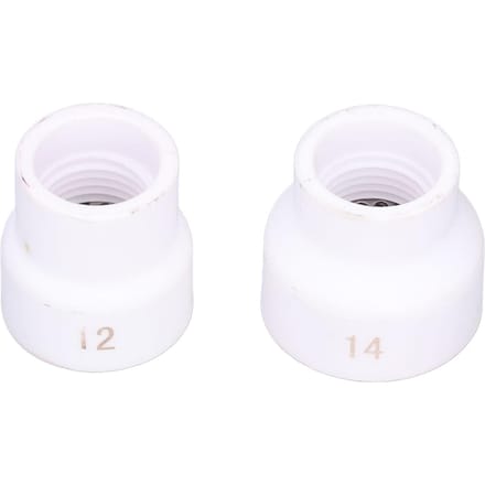 2 stuks TIG Lasbeker 12#14# Keramische Mondstuk Accessoire Set Kit voor WP91718202526(Wit )