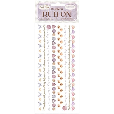 Stamperia - Quiet Days Rub-On 8,33x2,36 Inch Cozy Borders (DFLRB207)