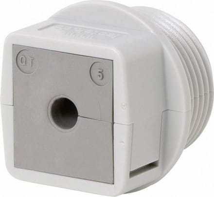 Icotek QVT 25 Kabeldoorvoering Deelbaar Montagegat: M25 Polycarbonaat Grijs 1 stuk(s)