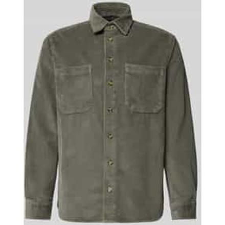 Regular fit vrijetijdsoverhemd van corduroy met kentkraag