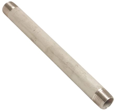 RVS Buisnippel 1/2", 150mm, V4A - Schroefdraadfitting