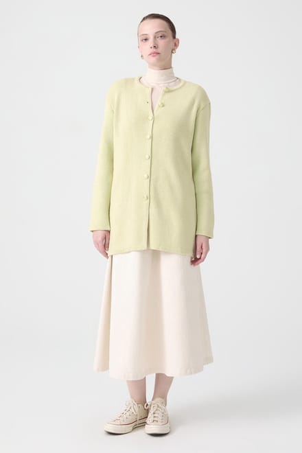 Touché Privé - Lang vest met knopen - Crème - Dames