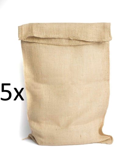 5x Jute Zak voor Zaklopen - 60x110 cm