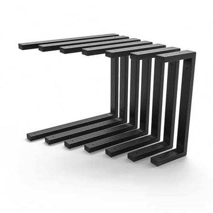 Dubbele wastafelhouder voor opzetwastafels - zwarte wandconsole, set van 2, diverse maten