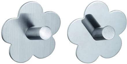 Wenko Wandhaken Fiore 5,8 Cm Rvs Matzilver 2 Stuks