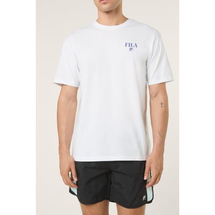FILA Ponzano Relaxed Graphic T-shirt Bright White Größe: M | Basic T-Shirts Outlet | Herren | Weiß