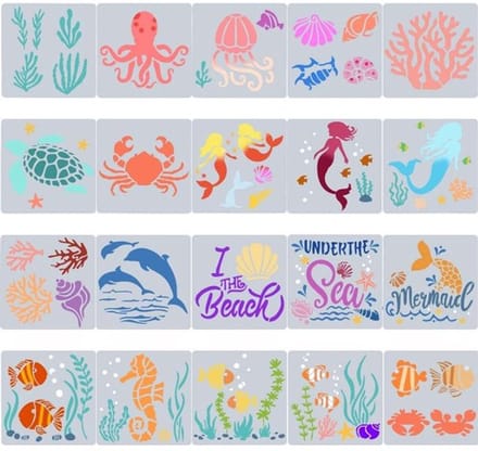 Vt products - Oceaan Wezens Stencils - Sjablonen voor Schilderen