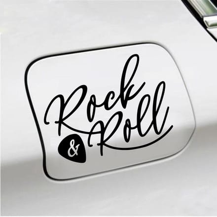 Bumpersticker - Rock & Roll - 11,4 X 14,8 - Zwart