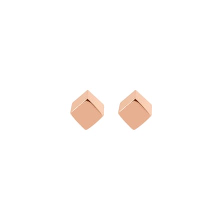 Rosé Goud Plated Blok Oorknopjes