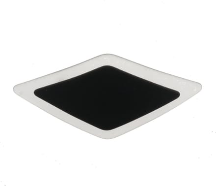 Behave - Haarspeld - Ruitvorm minimal design - Zwart - Transparant - 10,5 cm