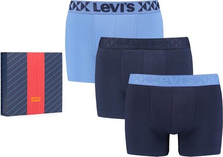 Levi's giftbox 3P denim geo elastics blauw - S