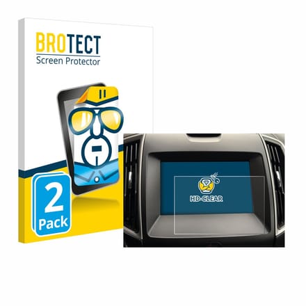 BROTECT - Screenprotector voor Ford Galaxy Infotainment Sync 3 (2019) - Folie Beschermfolie transparant 2 Stuks