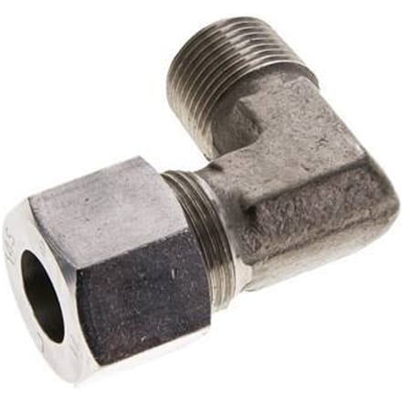 14S & M20x1.5 (con) RVS L-Vorm Snijringkoppeling Buitendraad 630bar ISO 8434-1