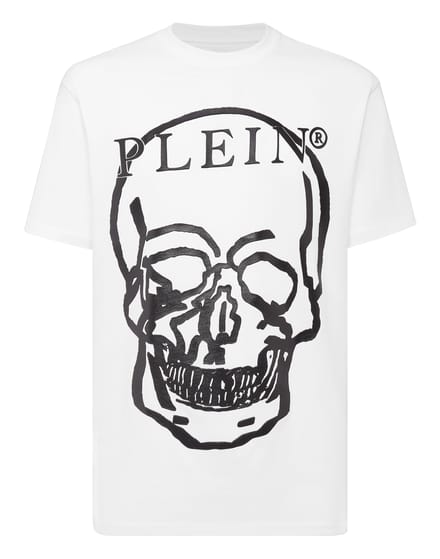 T-Shirt Ronde Hals Skull And Plein
