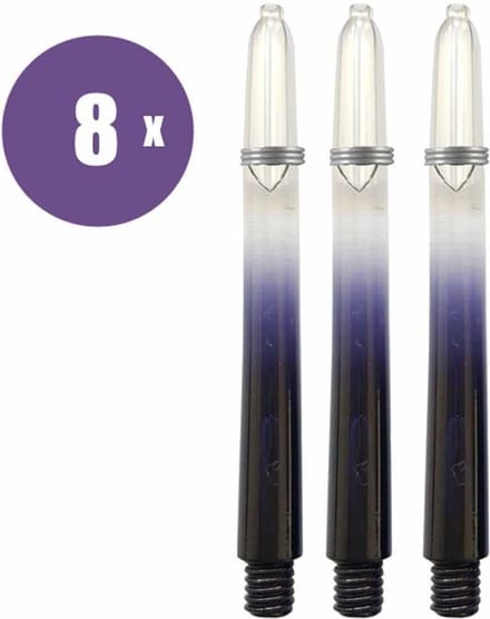 ABC Darts - Dart Shafts - Kunststof Vision Zwart - Medium - 8 sets
