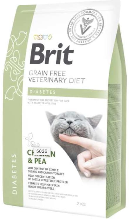 Brit Veterinary Diet Cat - Grain free - Diabetes - 2 kg