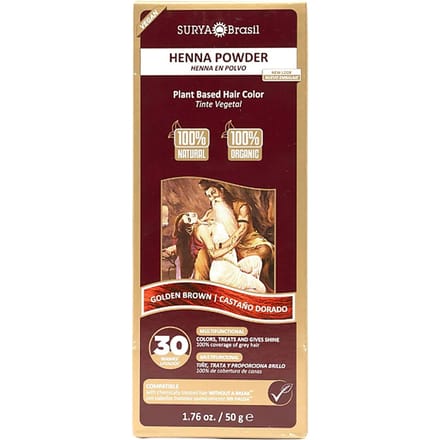 Surya Brasil Henna Poeder Haarverf - Goud Bruin - 50 g