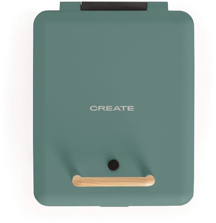 CREATE - Tosti-ijzer, grill en wafelijzer met verwisselbare platen - Sage - Viervoudig - STONE STUDIO