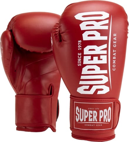 Super Pro Combat Gear Champ (kick)bokshandschoenen Rood/Wit 12oz